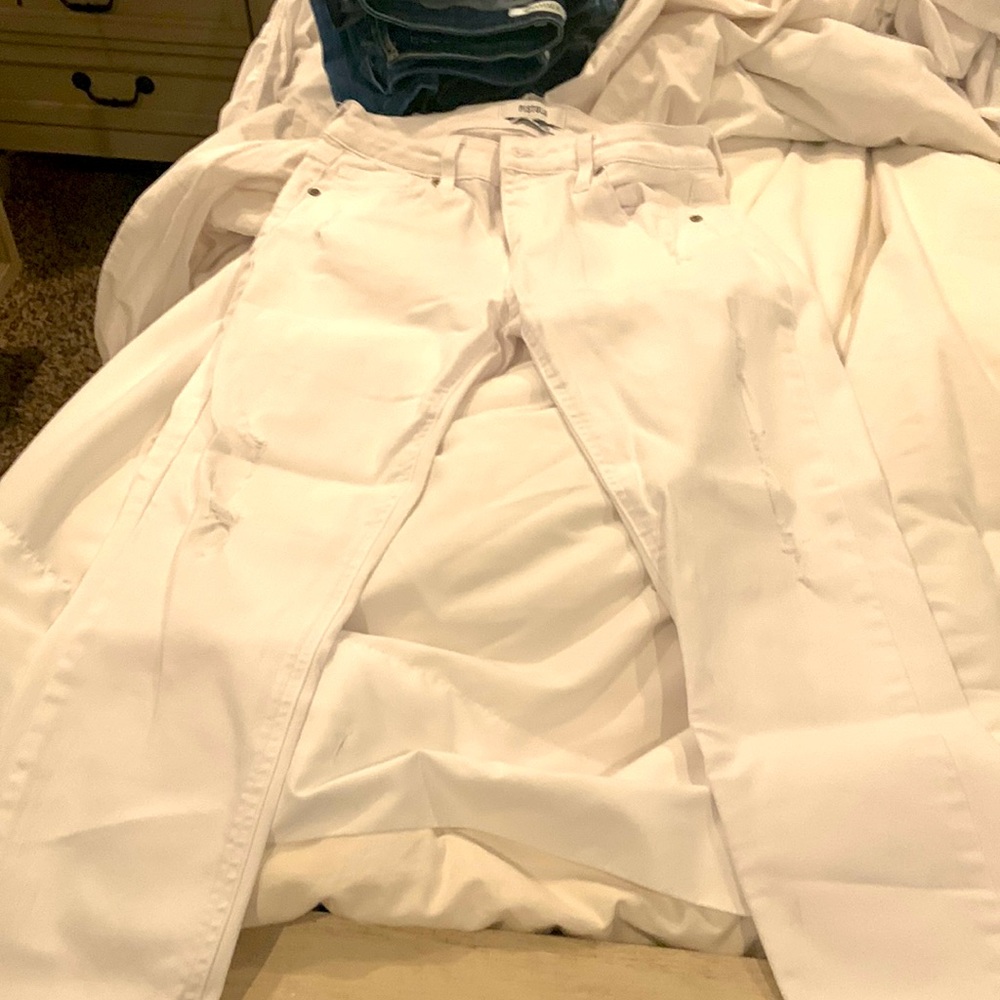 Pistola white distressed jean